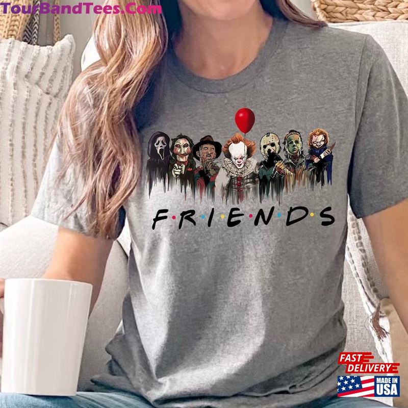 Friends Halloween Shirt Horror Characters Movie Killers T-Shirt Sweatshirt 29Uf122209 – Utopia Fashion