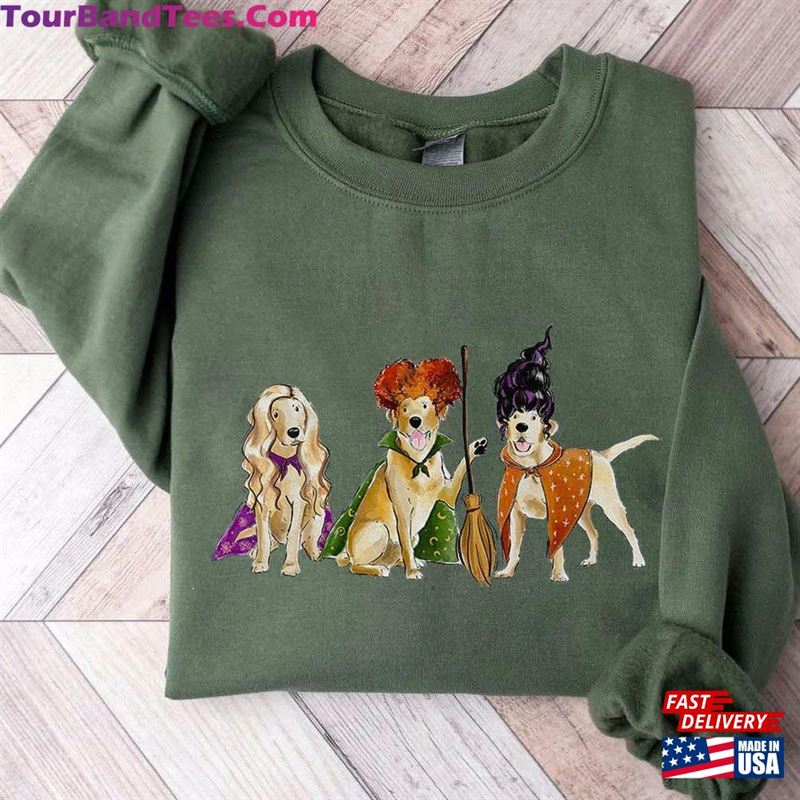 Funny Dog Witch Sisters Sweatshirt Dogs Dressed As Famous Salem Witches Shirt Classic T-Shirt 29Uf131408 – Utopia Fashion