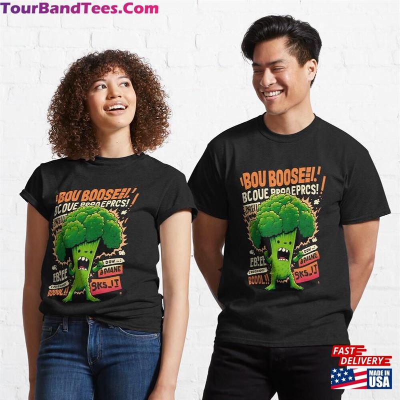 Funny Manster Broccoli Screaming Food T Shirt Classic T-Shirt Unisex 29Uf123738 – Utopia Fashion