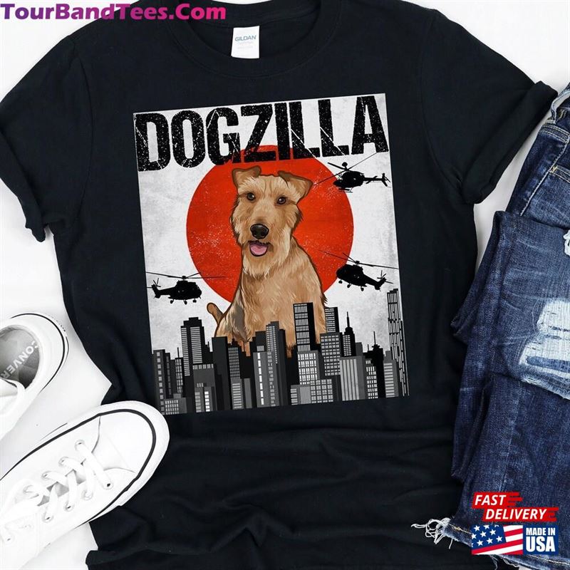 Funny Welsh Terrier Dogzilla Vintage Japanese Dog Godzilla Gift Sweatshirt T-Shirt 29Uf141531 – Utopia Fashion