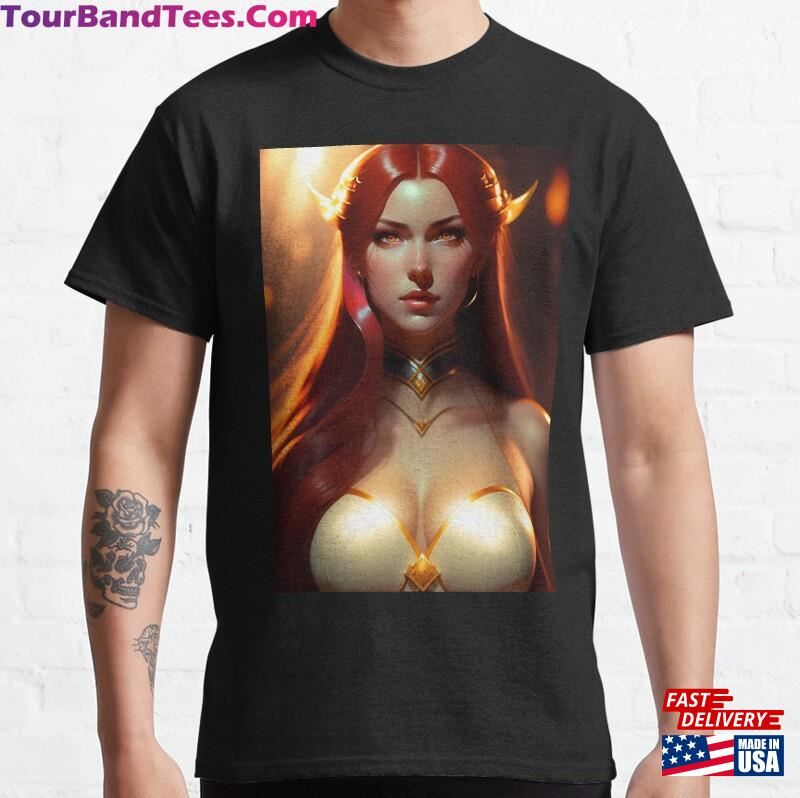 Girl Anime Manga Japan Sexy Japanese Cute Kawaii Find Your Favorite Ai Drawn Art Board Print On Redbubble Classic T-Shirt 29Uf136993 – Utopia Fashion