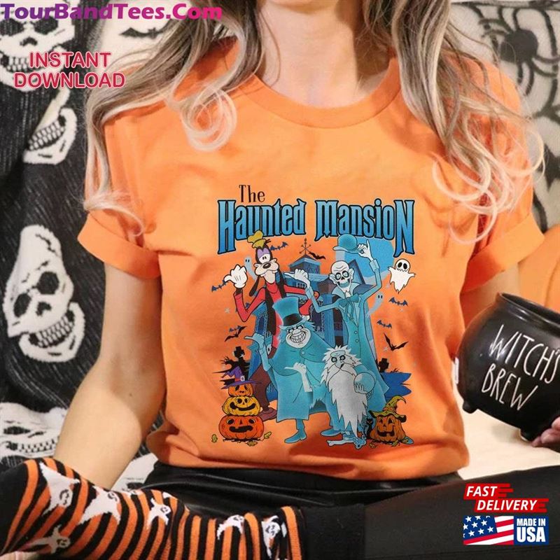 Goofy And Hitchhiking Ghost Haunted Mansion Png Halloween Party Classic Hoodie 29Uf131541 – Utopia Fashion