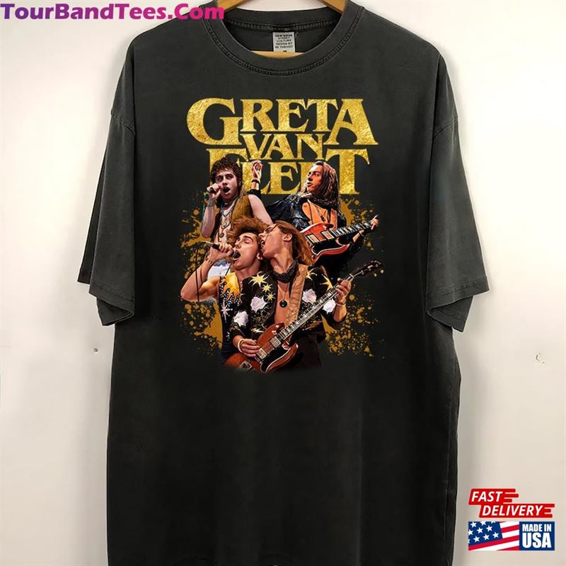 Greta Van Fleet Shirt Vintage Dream In Gold Tour Hoodie T-Shirt 29Uf122594 – Utopia Fashion