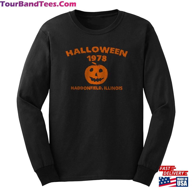 Halloween Michael Myers Jamie Lee Curtis Horror Movie Haddonfield Long Sleeve Tee Shirt Hoodie T-Shirt 29Uf136698 – Utopia Fashion