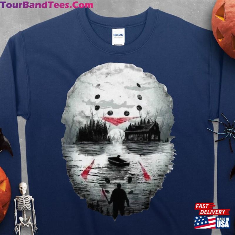 Halloween Horror Movie Shirt Camp Crystal Lake Friday The 13Th Jason Voorhees Vintage 80S Sweatshirt Long Sleeve T-Shirt Classic 29Uf131914 – Utopia Fashion