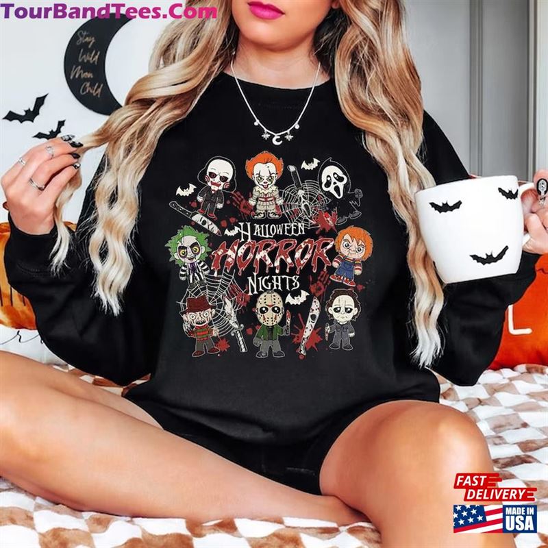 Halloween Horror Nights Sweatshirt Movie Characters Universal Studios Shirt Unisex T-Shirt 29Uf124532 – Utopia Fashion