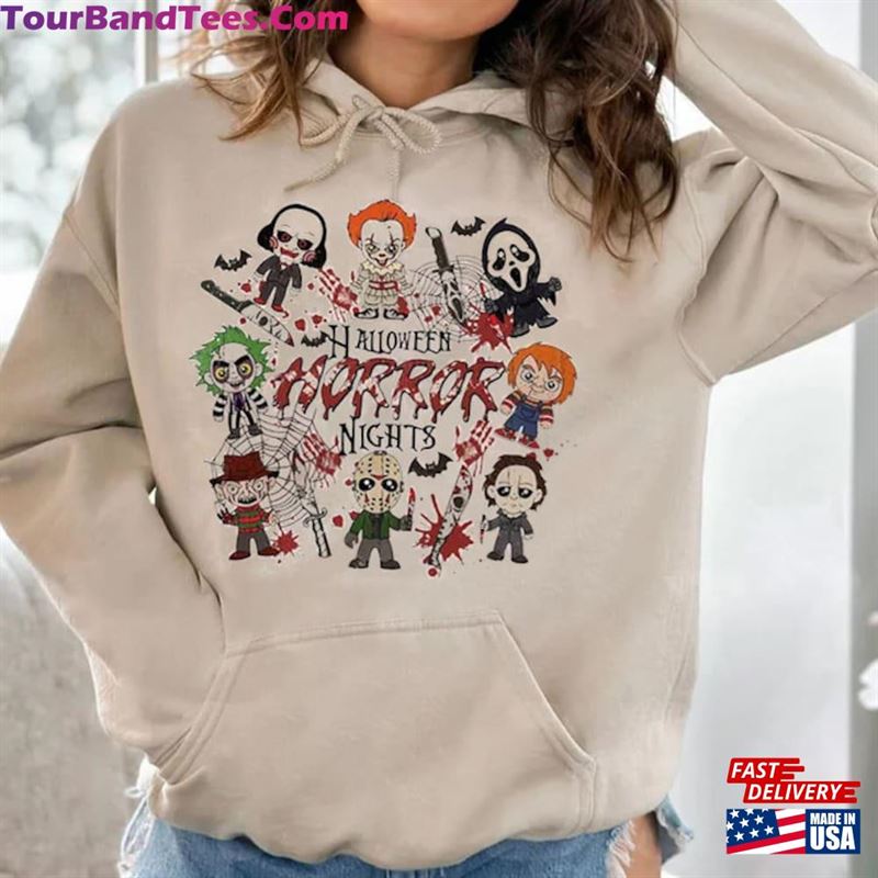 Halloween Horror Nights Sweatshirt Movie Characters Universal Studios Shirt Unisex T-Shirt 29Uf124532 – Utopia Fashion