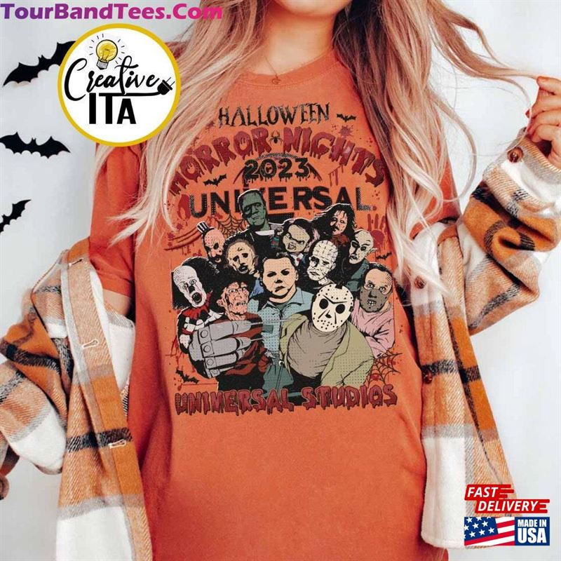 Halloween Horror Nights Universal Studios Shirt Characters Scary Movie Tee Sweatshirt Classic 29Uf119327 – Utopia Fashion