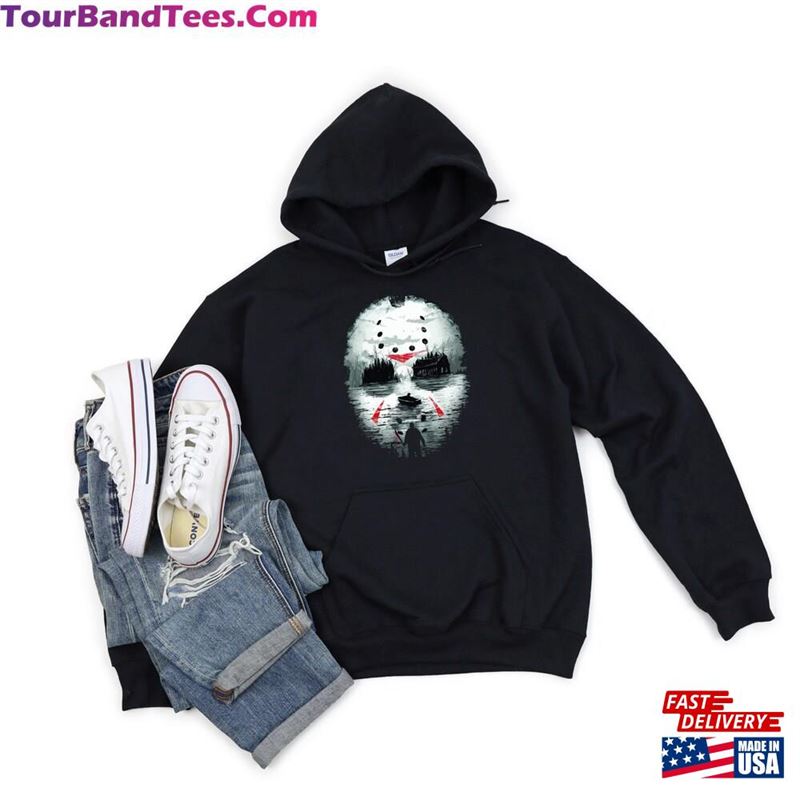 Halloween Jason Voorhees Face Mask Shirt Hoodie Sweatshirt Horror Movie Character Friday The 13Th T-Shirt Unisex 29Uf118623 – Utopia Fashion