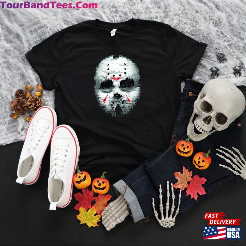 Halloween Jason Voorhees Face Mask Shirt Hoodie Sweatshirt Horror Movie Character Friday The 13Th T-Shirt Unisex 29Uf118623 – Utopia Fashion