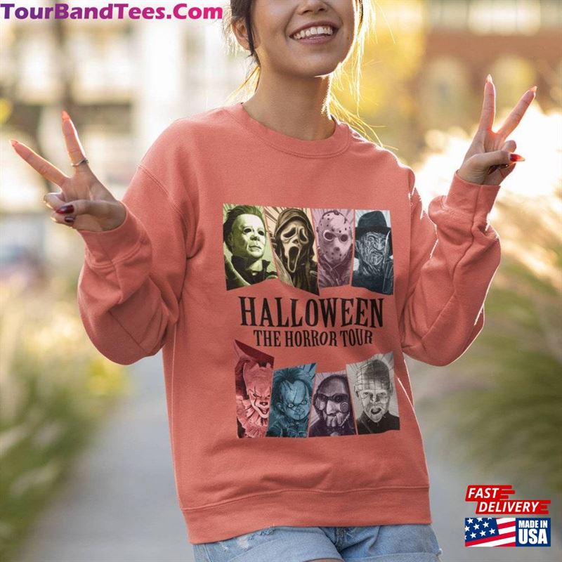 Halloween The Horror Tour Shirt Scary Movie Trendy Sweatshirt T-Shirt 29Uf124209 – Utopia Fashion