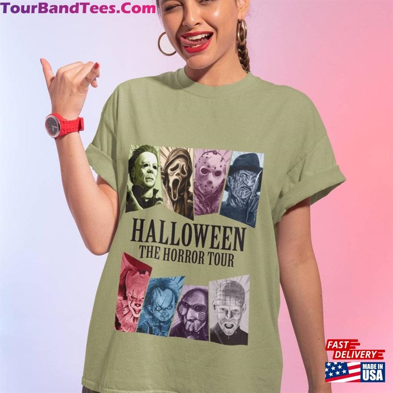 Halloween The Horror Tour Shirt Scary Movie Trendy Sweatshirt T-Shirt 29Uf124209 – Utopia Fashion