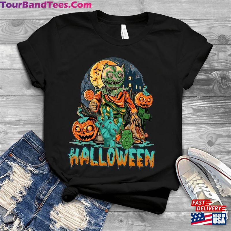 Halloween Unisex T-Shirt Pumpkin Fall Shirts Night Massacre Tees 29Uf131894 – Utopia Fashion