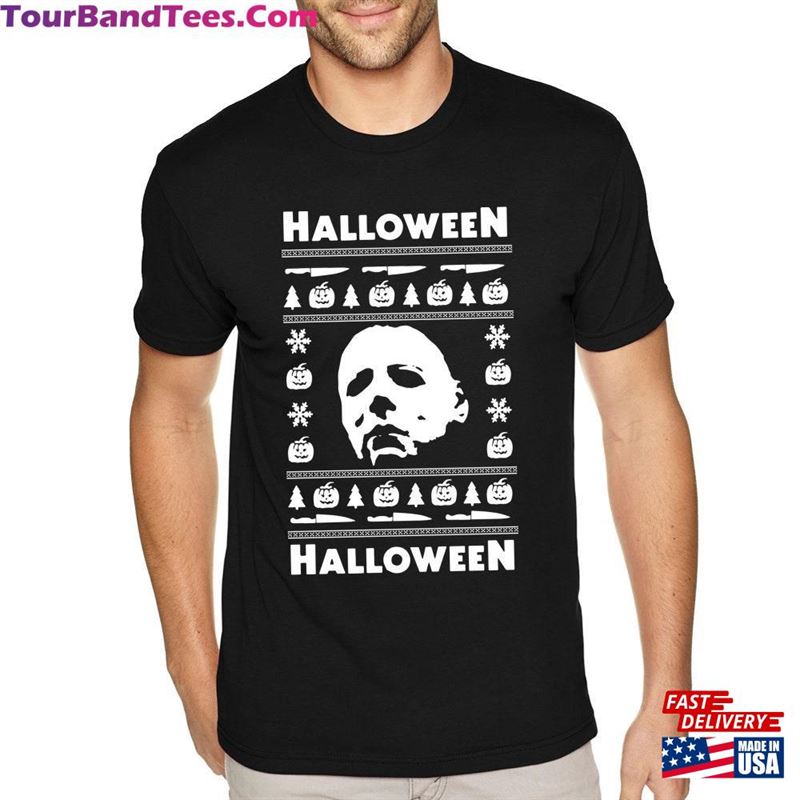 Happy Halloween Pumpkin Shirt Michael Myers Mask Trick Or Treat T-Shirt Svg Mens Print Hoodie Unisex 29Uf122716 – Utopia Fashion