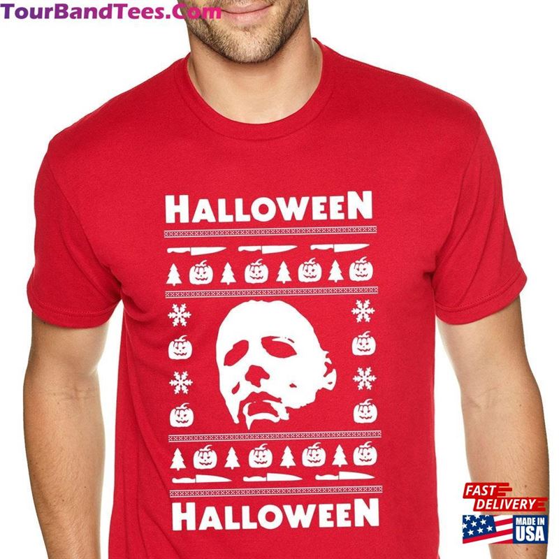 Happy Halloween Pumpkin Shirt Michael Myers Mask Trick Or Treat T-Shirt Svg Mens Print Hoodie Unisex 29Uf122716 – Utopia Fashion