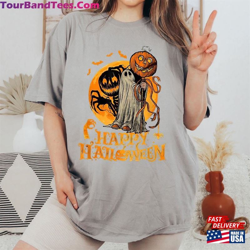 Happy Halloween Shirt Creepy Pumpkin Party Comfort Colors Sweatshirt Unisex 29Uf122199 – Utopia Fashion