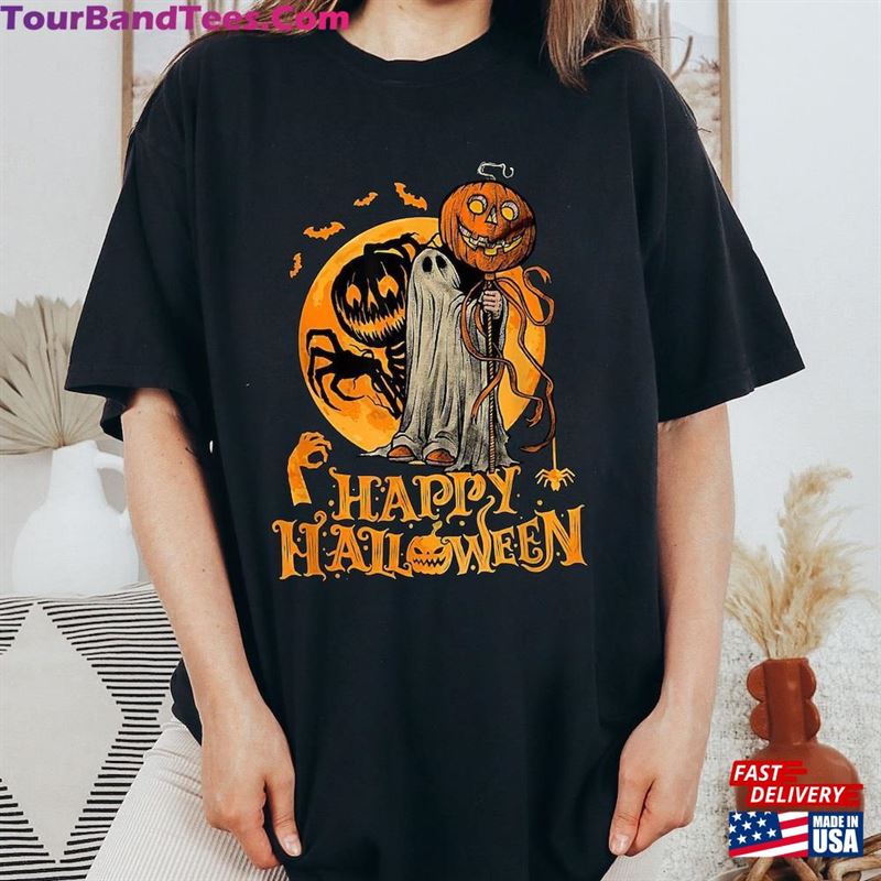 Happy Halloween Shirt Creepy Pumpkin Party Comfort Colors Sweatshirt Unisex 29Uf122199 – Utopia Fashion