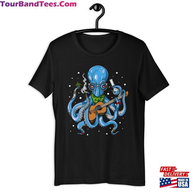 Hippie Stoner Octopus Smoking Weed T-Shirt Cannabis Shirt Psychedelic Marijuana Tee Classic 29Uf122040 – Utopia Fashion