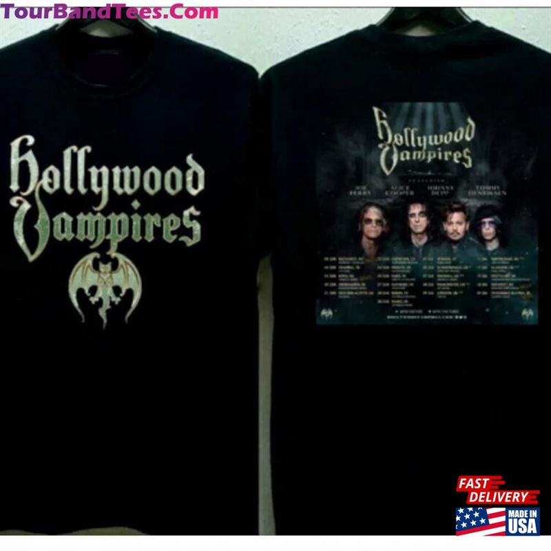 Hollywood Vampires World Tour T-Shirt Unisex Vintage Band Shirt Hoodie 29Uf123606 – Utopia Fashion