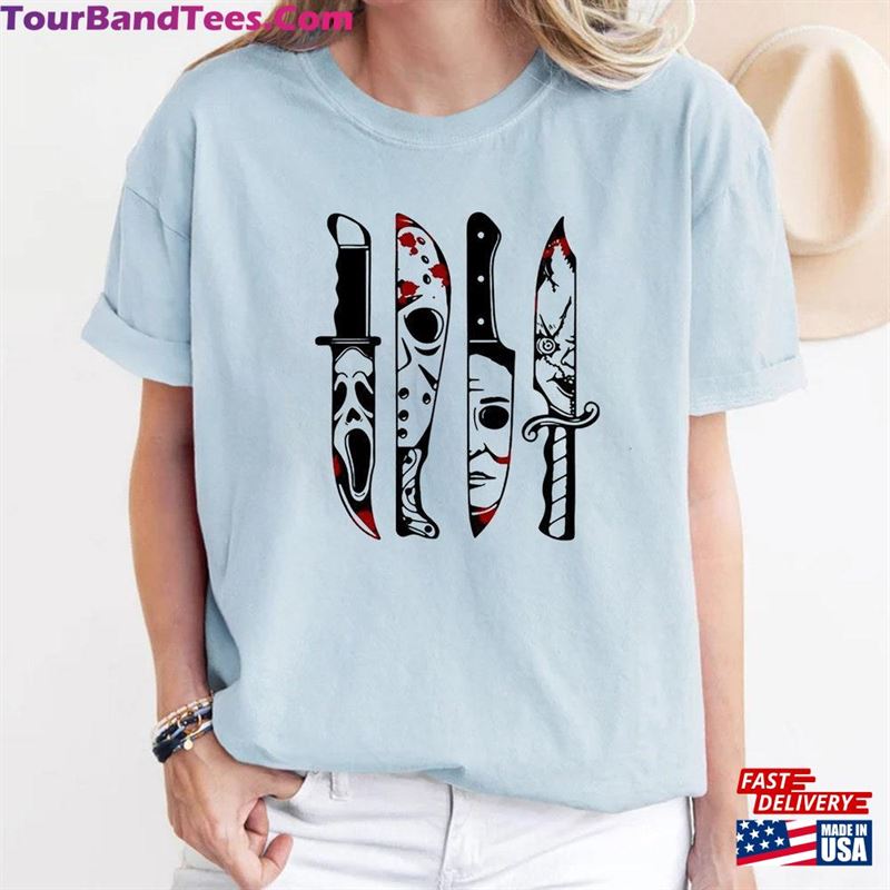 Horror Movie Characters T-Shirt In Knives Shirt Halloween Hoodie Sweatshirt 29Uf123346 – Utopia Fashion