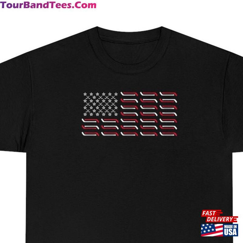 Ice Hockey T-Shirt American Flag Stars And Sticks Black T Shirt For Fans Players Sweatshirt 29Uf141527 – Utopia Fashion