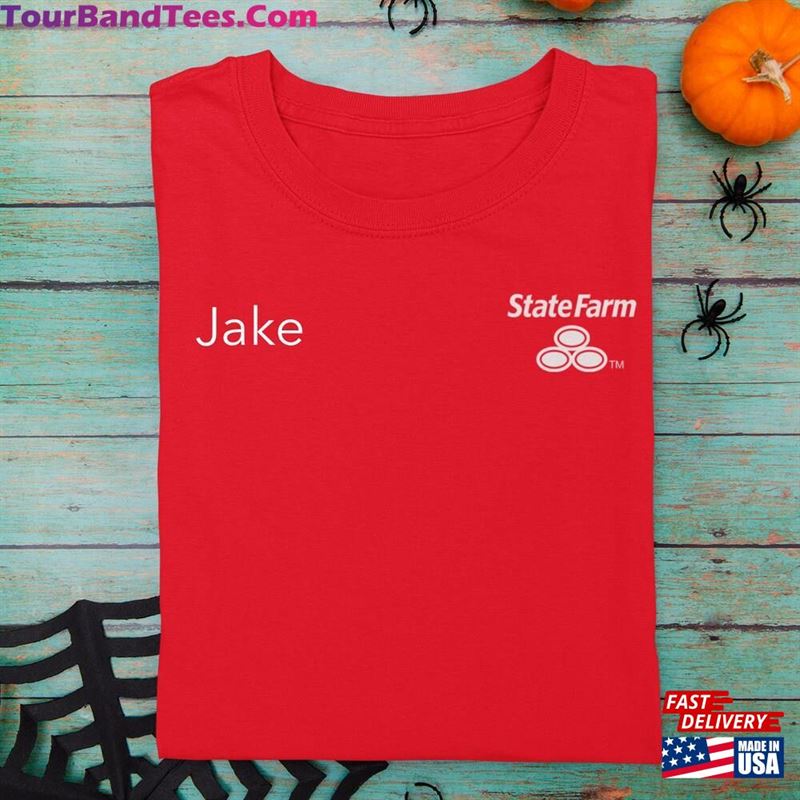 Jake State Farm Halloween Costume Vinyl Red Shirt Sweatshirt Unisex 29Uf131683 – Utopia Fashion