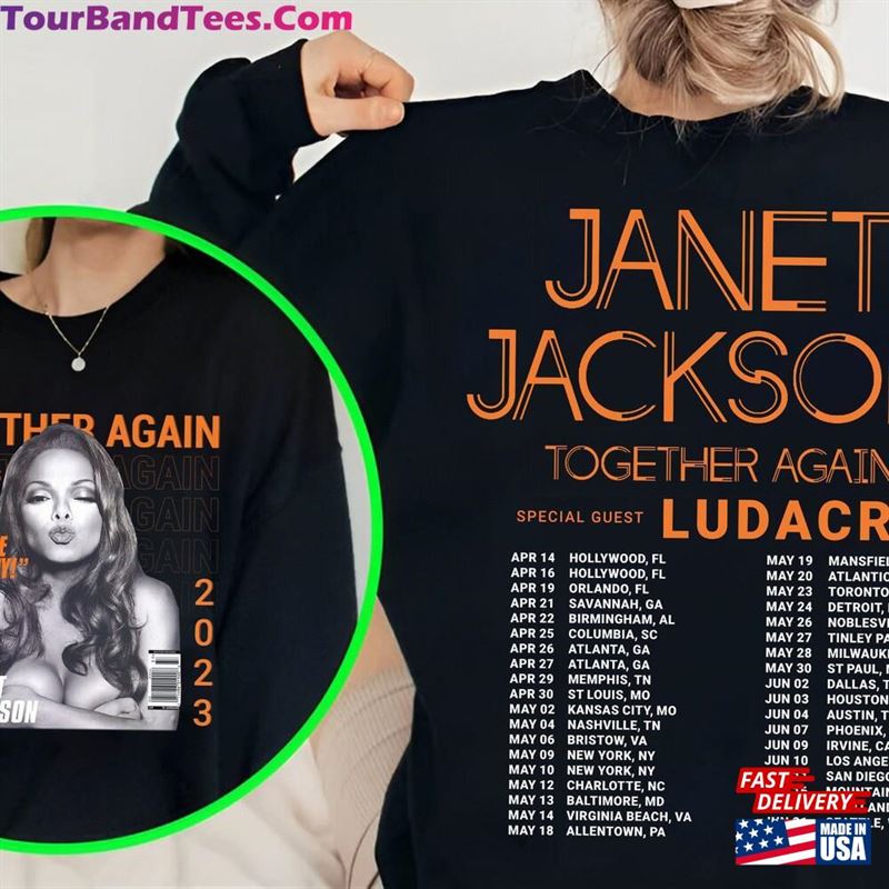 Janet Jackson Together Again Ludacris Tour Sides Album Tracklist Shirt Music Rock Band Retro Gift For Fans Classic Unisex 29Uf118740 – Utopia Fashion