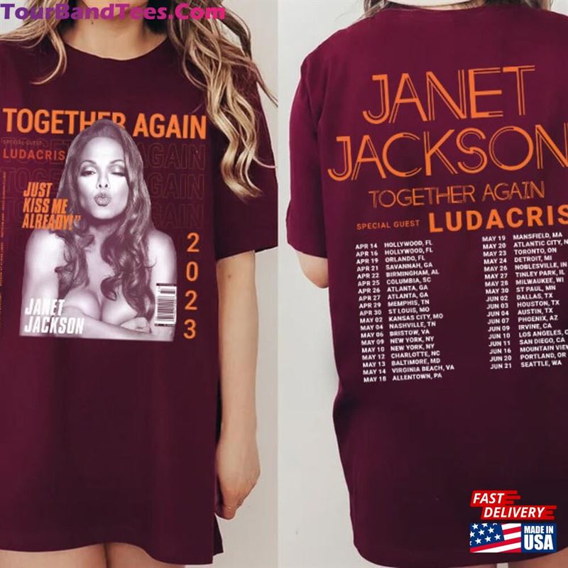 Janet Jackson Together Again Ludacris Tour Sides Album Tracklist Shirt Music Rock Band Retro Gift For Fans Classic Unisex 29Uf118740 – Utopia Fashion