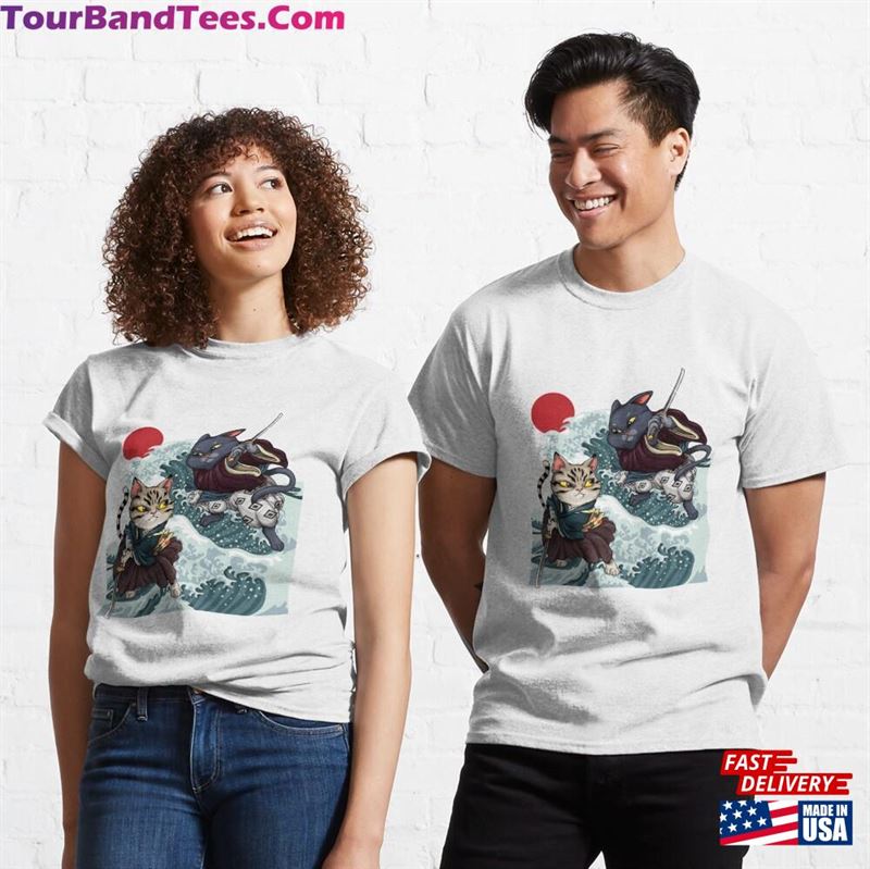 Japanese Samurai Cat Tattoo Kawaii Ninja T-Shirt Classic Unisex 29Uf141431 – Utopia Fashion