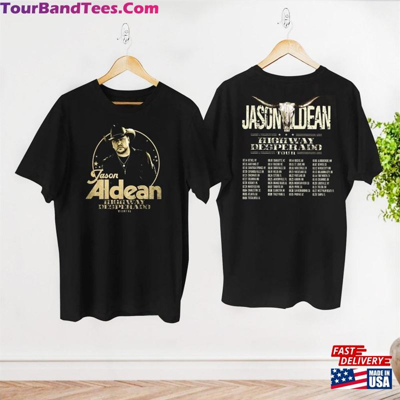 Jason Aldean Tour Shirt Highway Desperado Country Music Hoodie Unisex 29Uf131602 – Utopia Fashion