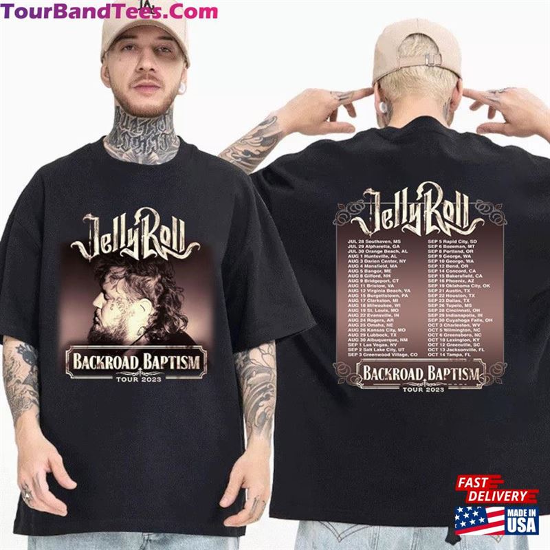 Jelly Roll Tour Shirt Backroad Baptism Sweatshirt T-Shirt 29Uf124620 – Utopia Fashion