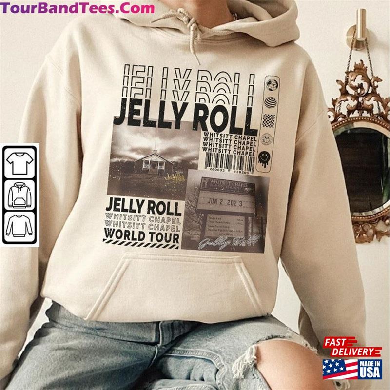 Jelly Roll Music Shirt 90S Y2K Merch Vintage Backroad Baptism Tour Tickets Album Whitsitt Chapel Graphic Tee Gift For Men Classic Unisex 29Uf119221 – Utopia Fashion