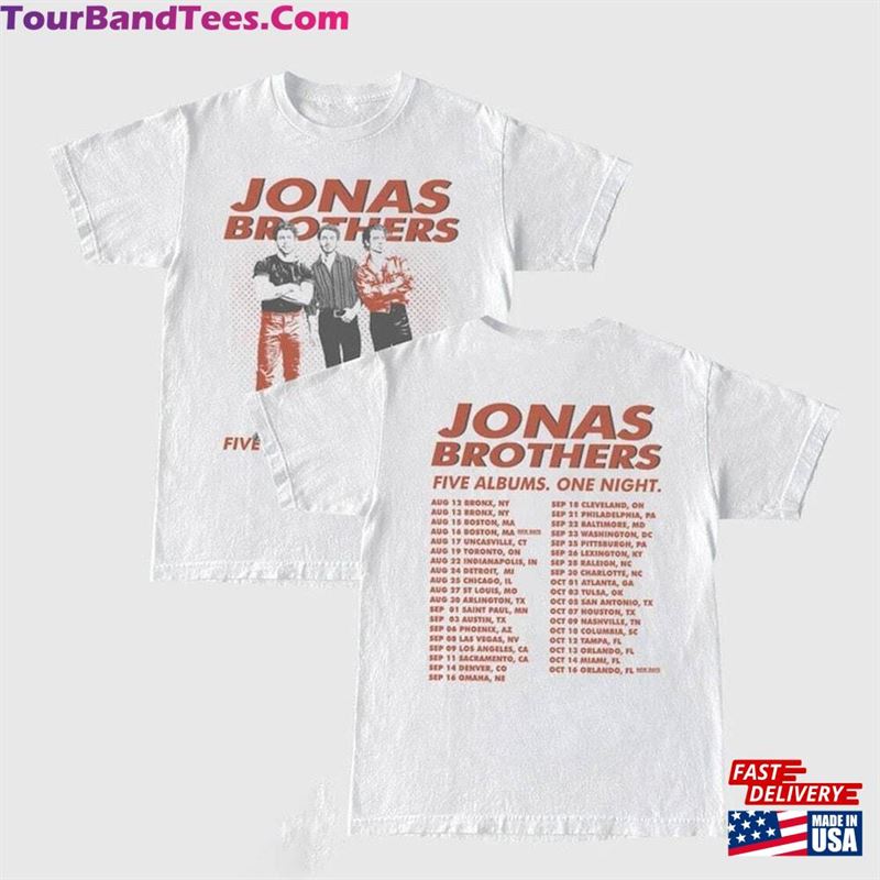 Jonas Brothers Sides T-Shirt Five Albums One Night Tour Shirt Classic Hoodie 29Uf118529 – Utopia Fashion