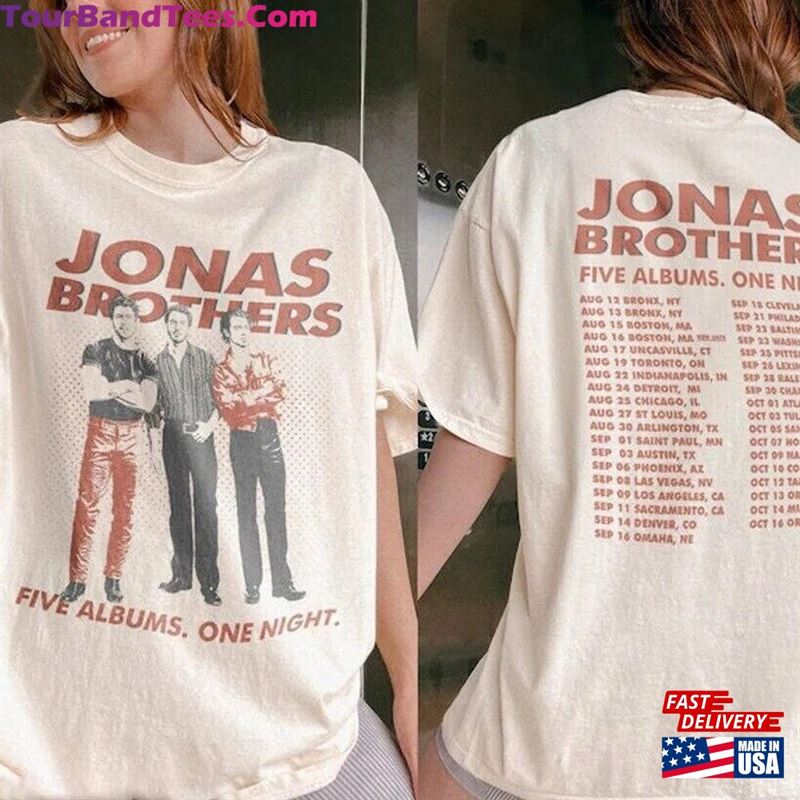 Jonas Brothers Sides T-Shirt Five Albums One Night Tour Shirt Classic Hoodie 29Uf118529 – Utopia Fashion