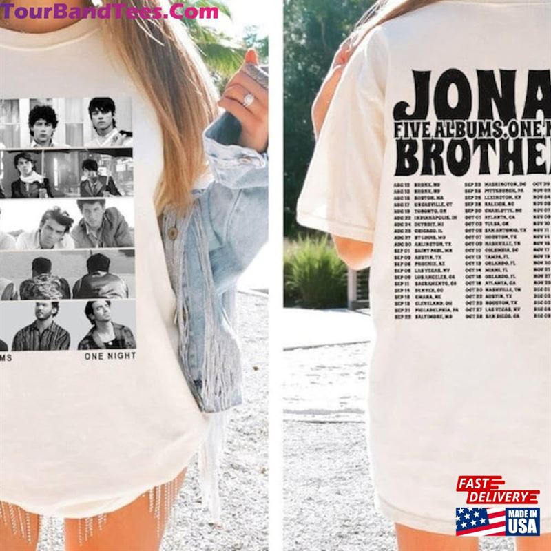 Jonas Brothers Double Sided T-Shirt Five Albums One Night Tour Shirt Hoodie Sweatshirt 29Uf122414 – Utopia Fashion