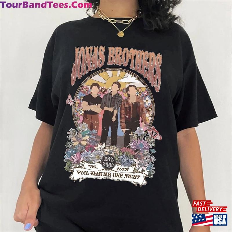 Jonas Brothers Est Vintage T-Shirt Five Albums One Night Tour Shirt Hoodie 29Uf132000 – Utopia Fashion