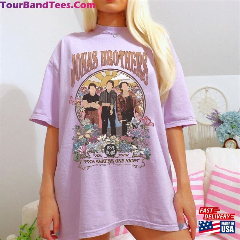 Jonas Brothers Est Vintage T-Shirt Five Albums One Night Tour Shirt Hoodie 29Uf132000 – Utopia Fashion