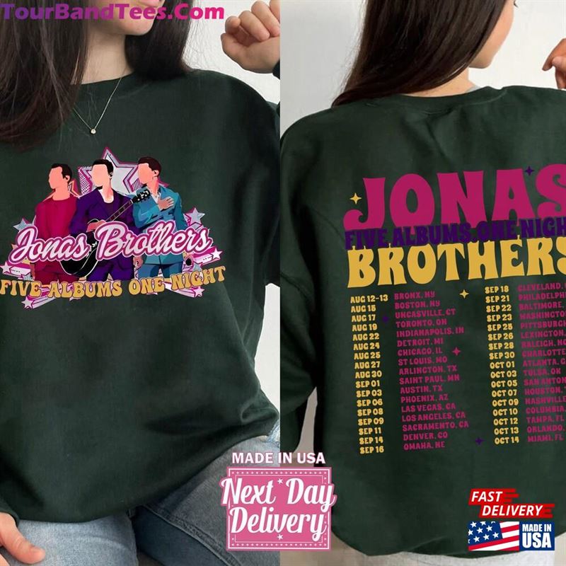 Jonas Brothers Full Album Shirt In My Brother Era Five Albums One Night Tour Classic Hoodie 29Uf123439 – Utopia Fashion