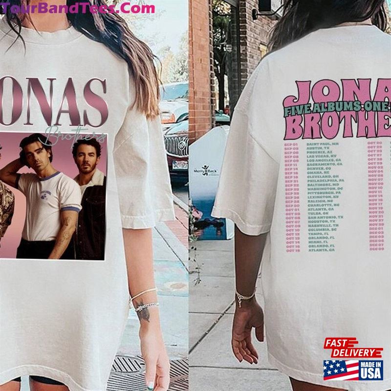 Jonas Brothers Tour Shirt Five Album One Night Concert Sweatshirt T-Shirt 29Uf124526 – Utopia Fashion