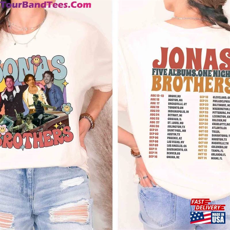 Jonas Brothers Vintage Side Shirt Five Albums One Night Tour Sweatshirt Hoodie 29Uf131664 – Utopia Fashion