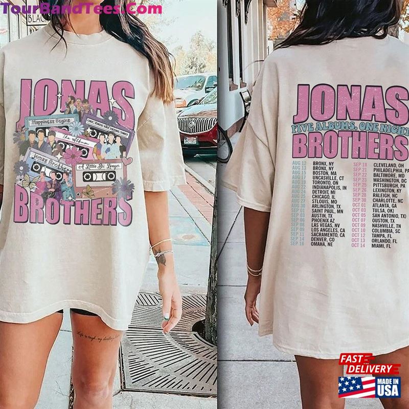 Jonas Brothers Vintage Sides T-Shirt Five Albums One Night Tour Shirt Classic Sweatshirt 29Uf123571 – Utopia Fashion