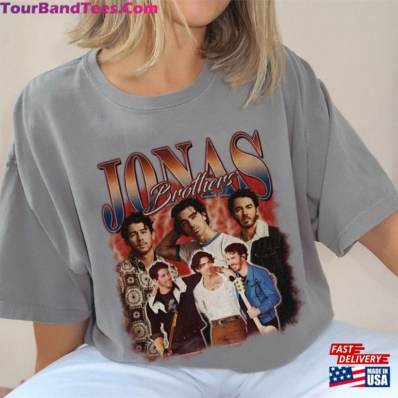 Jonas Brothers Vintage T-Shirt Five Albums One Night Tour Shirt Classic Hoodie 29Uf122686 – Utopia Fashion