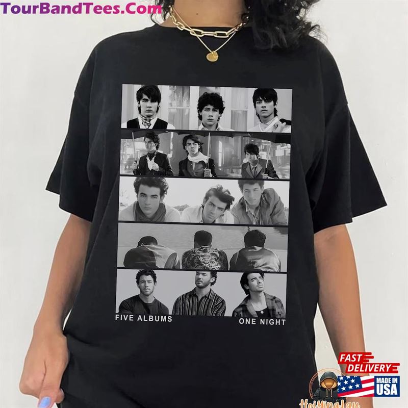 Jonas Brothers Vintage T-Shirt Five Albums One Night Tour Shirt Sweatshirt Classic 29Uf123035 – Utopia Fashion