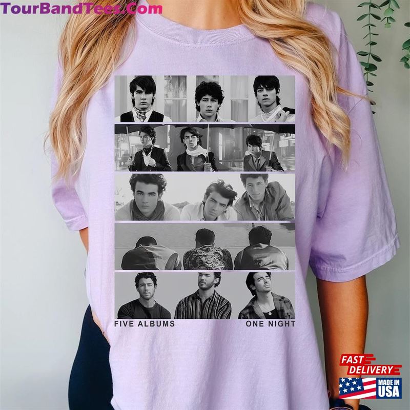 Jonas Brothers Vintage T-Shirt Five Albums One Night Tour Shirt Sweatshirt Classic 29Uf123035 – Utopia Fashion