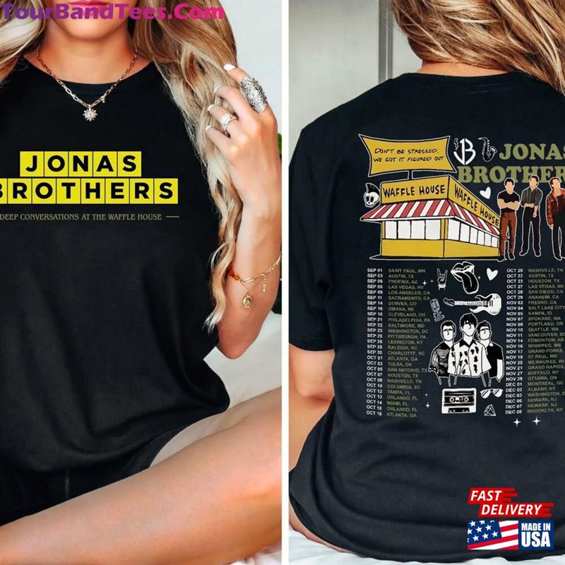 Jonas Brothers Waffle House Double Sided T-Shirt Classic 29Uf123710 – Utopia Fashion