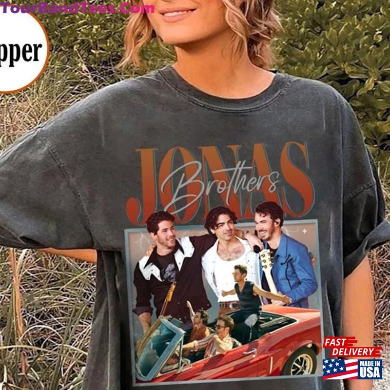 Jonas Vintage T-Shirt Five Albums One Night Tour Shirt Brothers Classic Hoodie 29Uf124257 – Utopia Fashion