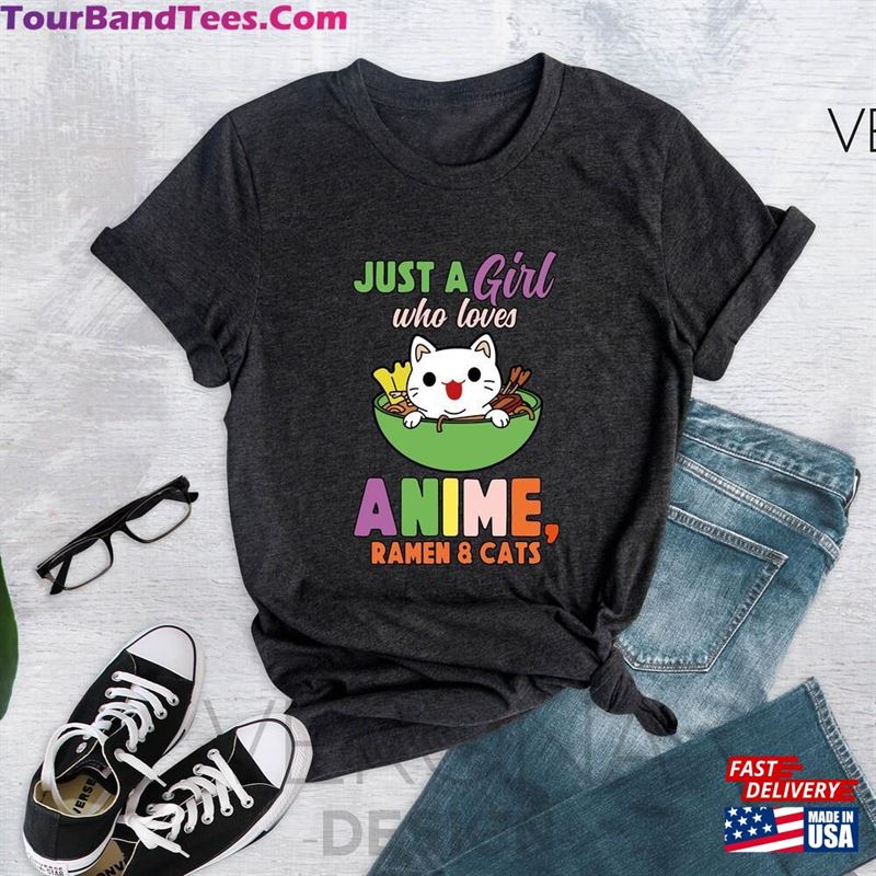 Just A Girl Who Loves Anime Ramen And Cats Shirt Gifts T-Shirt Unisex 29Uf141403 – Utopia Fashion