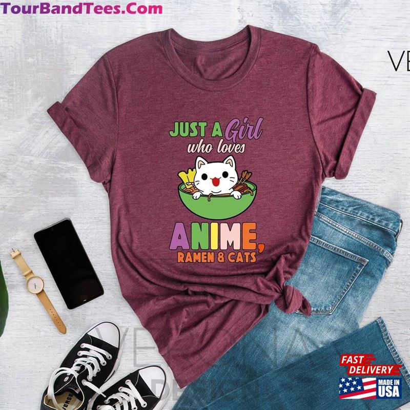 Just A Girl Who Loves Anime Ramen And Cats Shirt Gifts T-Shirt Unisex 29Uf141403 – Utopia Fashion