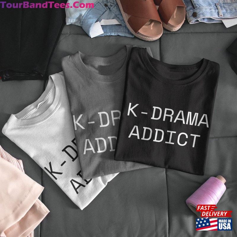 K Drama Addict Tee Korean Lover Shirt Blessed And Obsessed Tshirt Pop Graphic T-Shirt Unisex 29Uf122407 – Utopia Fashion