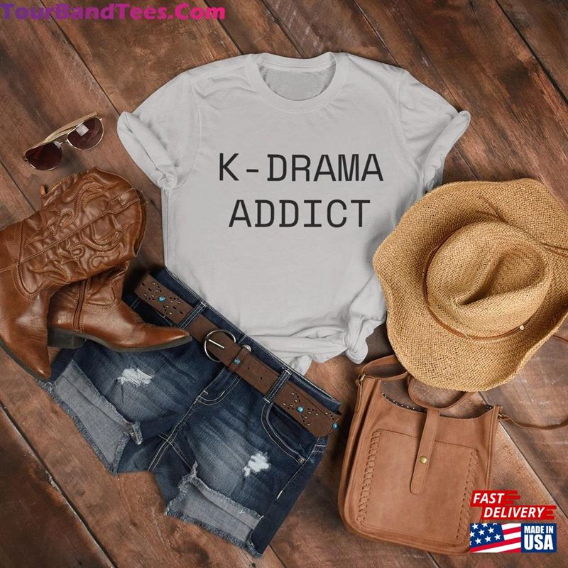 K Drama Addict Tee Korean Lover Shirt Blessed And Obsessed Tshirt Pop Graphic T-Shirt Unisex 29Uf122407 – Utopia Fashion